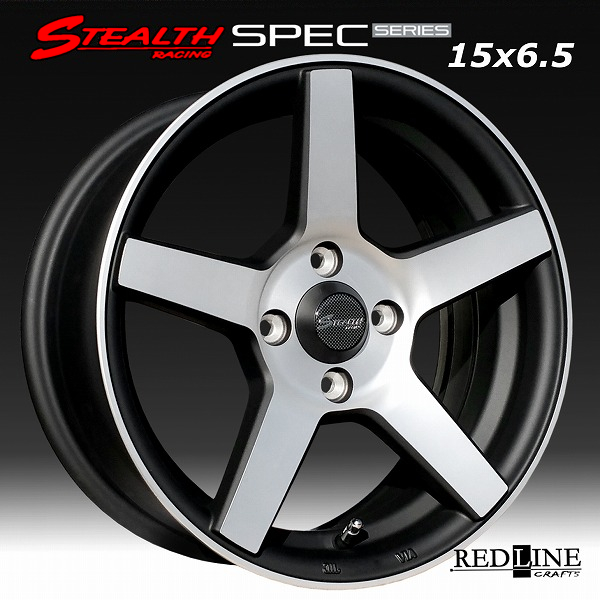 ■ STEALTH Racing SPEC-02 ■

幅広リム&コンケイブ形状

15x6.5J　チューニング軽四他

KENDA KR23A 165/55R15 タイヤ付4本セット