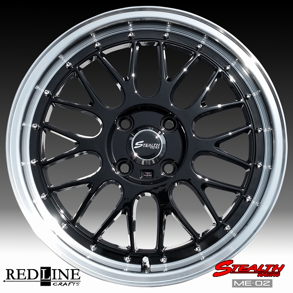 □ STEALTH Racing ME02 □ 新製品!! ドレスアップサイズ, 16x5.5J 軽四カスタム車用ホイール4本セット |  【送料無料】タイヤホイール通販 ステルスレーシング 販売 REDLINE直販