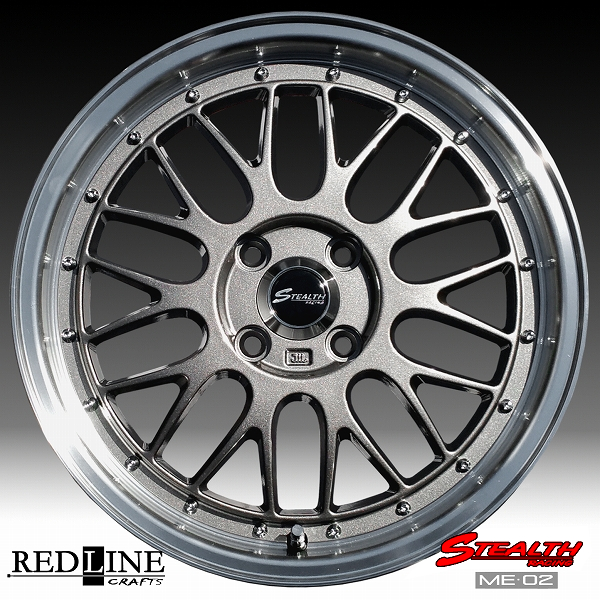 □ STEALTH Racing ME02 □ 新製品!! ドレスアップサイズ, 16x5.5J 軽四カスタム車用ホイール4本セット |  【送料無料】タイヤホイール通販 ステルスレーシング 販売 REDLINE直販