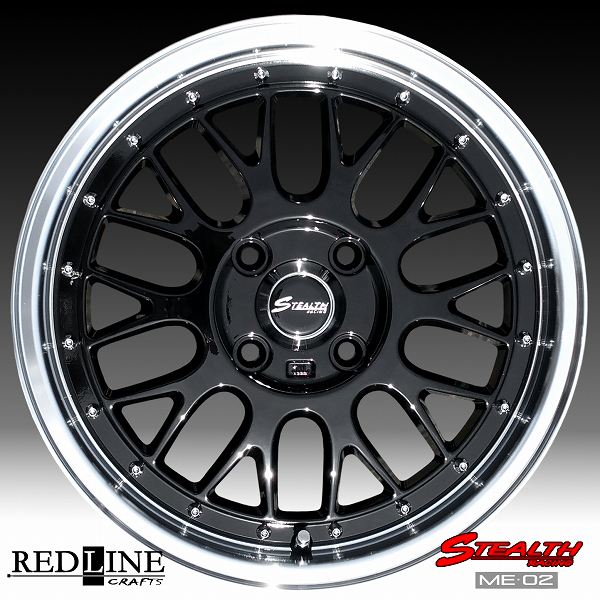 ■ STEALTH Racing ME-02 ■ 新製品!!

ドレスアップサイズ, 15x5.5J
軽四カスタム車用ホイール+

KENDA KR23A 165/55R15 タイヤ付4本セット