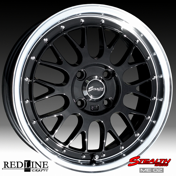 ■ STEALTH Racing ME-02 ■ 新製品!!

ドレスアップサイズ, 15x5.5J
軽四カスタム車用ホイール+

Hankook 165/45R15 タイヤ付4本セット