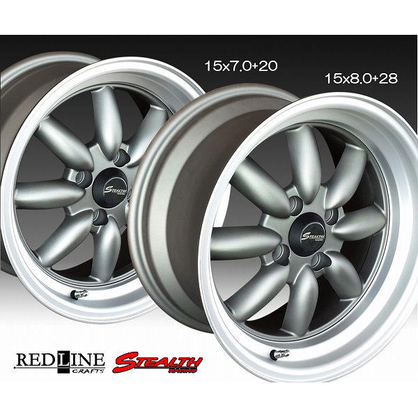 ■ STEALTH Racing Spec-04 15in ■

前後異幅 7.0+8.0J スペシャル組合せ

挑戦的レーシングデザイン!!