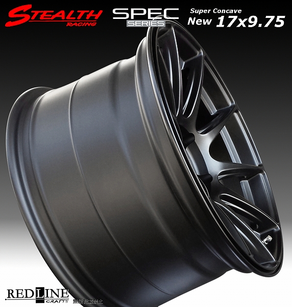 ■ STEALTH Racing SPEC-01 ■

17X9.75J+25　PCD114.3　ホイール4本セット

走り屋/チューニングカーにお勧め幅広サイズ!!
強い逆ゾリのレーシングデザイン