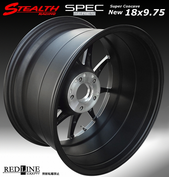 □ STEALTH Racing SPEC-01 □ 18X9.75J+20 PCD114.3 ホイール4本 ...